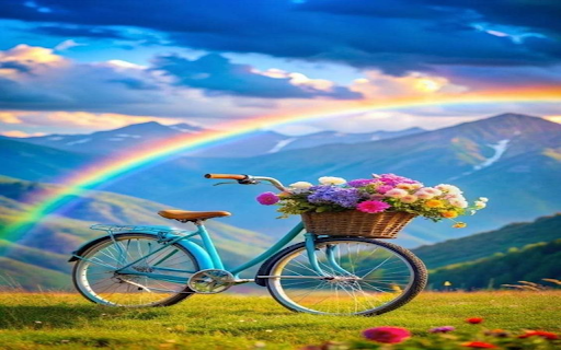 Blue bike wallpaper  from Chrome web store to be run with OffiDocs Chromium online