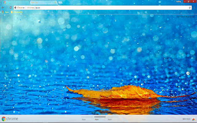 Blue Bokeh Fall Leaf Rain  from Chrome web store to be run with OffiDocs Chromium online