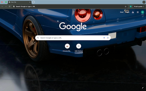 Blue car  from Chrome web store to be run with OffiDocs Chromium online