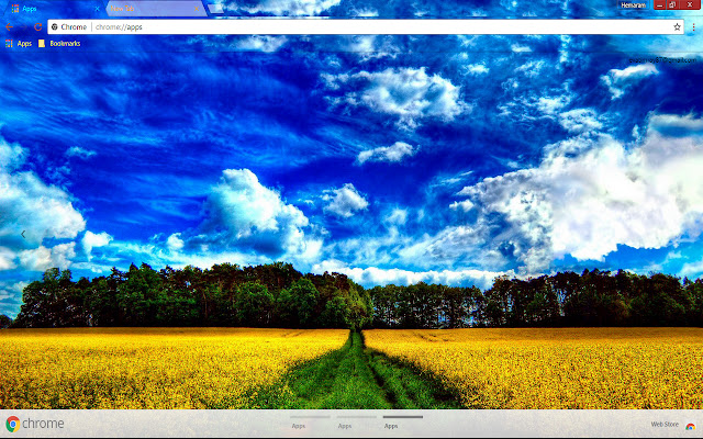 Blue Cloud Earth Field  from Chrome web store to be run with OffiDocs Chromium online