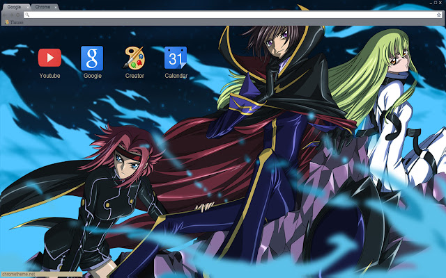 OffiDocs Chromium çevrimiçi ile çalıştırılacak Chrome web mağazasından Blue fire Code Geass teması 1920x1080