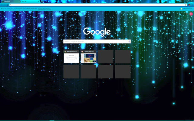 Blue Glow Worms Theme  from Chrome web store to be run with OffiDocs Chromium online