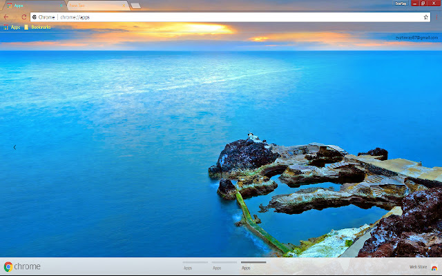 Blue Horizon Scenic Sea Sky  from Chrome web store to be run with OffiDocs Chromium online