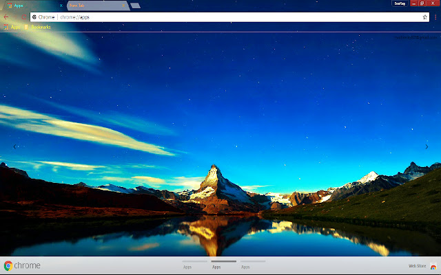 Blue Lake Mountain Reflection  from Chrome web store to be run with OffiDocs Chromium online