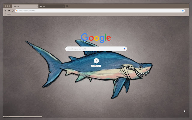 Blue painted shark  from Chrome web store to be run with OffiDocs Chromium online