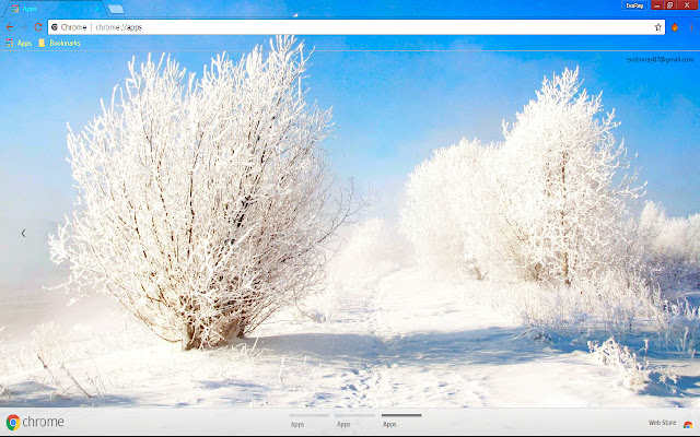 Blue Pastel Sky Snow Tree White aus dem Chrome-Webshop, der mit OffiDocs Chromium online ausgeführt werden soll