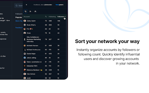 BluePeers  from Chrome web store to be run with OffiDocs Chromium online