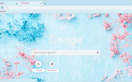 blue pink flowers  from Chrome web store to be run with OffiDocs Chromium online