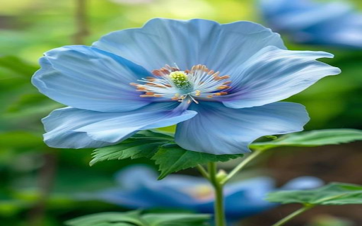 Blue Poppy Wallpaper  from Chrome web store to be run with OffiDocs Chromium online