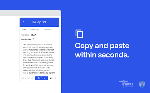 Blueprint: AI Notetaker  from Chrome web store to be run with OffiDocs Chromium online