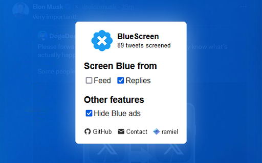 BlueScreen from Chrome web store to be run with OffiDocs Chromium online BlueScreen from Chrome web store to be run with OffiDocs Chromium online
