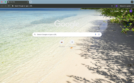 blue sea and trees  from Chrome web store to be run with OffiDocs Chromium online