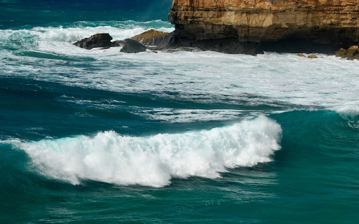 Blue sea waves  from Chrome web store to be run with OffiDocs Chromium online