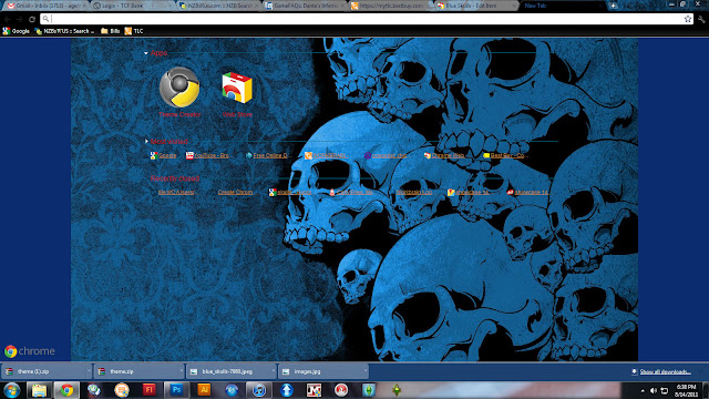 Chrome ウェブストアの Blue Skulls を OffiDocs Chromium オンラインで実行