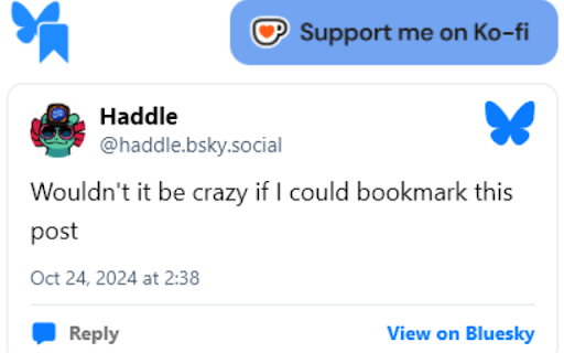 Bluesky Bookmarks from Chrome web store to be run with OffiDocs Chromium online Bluesky Bookmarks from Chrome web store to be run with OffiDocs Chromium online