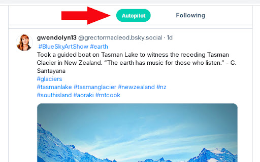 Bluesky Booster  from Chrome web store to be run with OffiDocs Chromium online