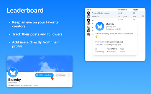 Bluesky Sidebar  from Chrome web store to be run with OffiDocs Chromium online