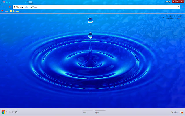 Blue Splash Water WaterDrop 1366*768  from Chrome web store to be run with OffiDocs Chromium online