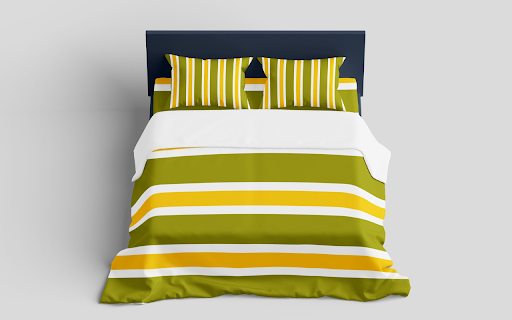 Blue striped bedding set  from Chrome web store to be run with OffiDocs Chromium online