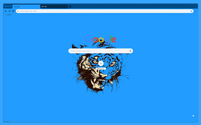Blue tiger  from Chrome web store to be run with OffiDocs Chromium online