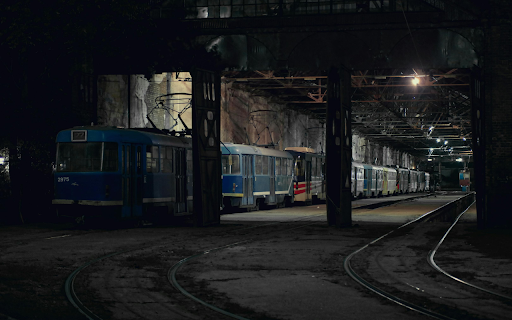 Blue Train on Train Station  from Chrome web store to be run with OffiDocs Chromium online