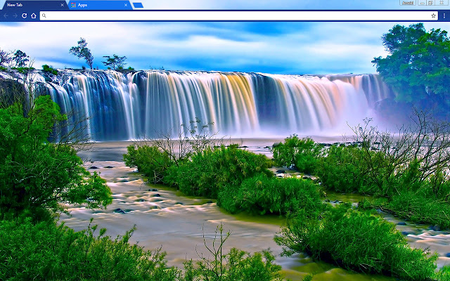 Blue Waterfall  from Chrome web store to be run with OffiDocs Chromium online