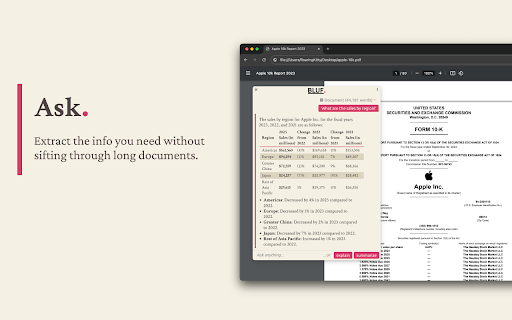 BLUF: Summarize PDF, YouTube  Websites  from Chrome web store to be run with OffiDocs Chromium online