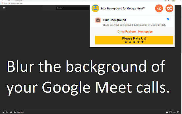 Blur Background for Google Meet™  from Chrome web store to be run with OffiDocs Chromium online