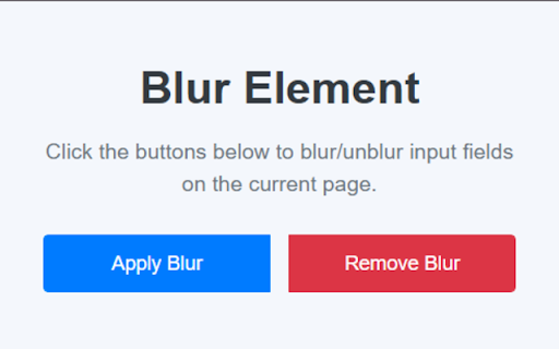 Blur Element Input  from Chrome web store to be run with OffiDocs Chromium online