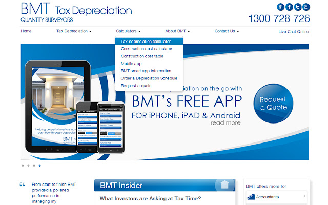 BMT Tax Depreciation Calculator  from Chrome web store to be run with OffiDocs Chromium online