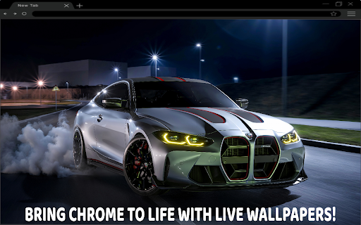 BMW M4 CSI Night Dirft Live Wallpaper  from Chrome web store to be run with OffiDocs Chromium online