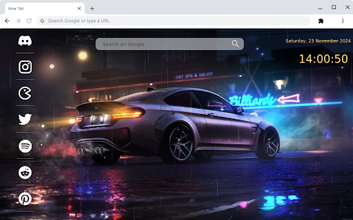 BMW M4 Night Rain: Need for Speed Live Wallpaper for Chrome  from Chrome web store to be run with OffiDocs Chromium online