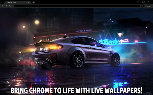 BMW M4 Parked Live Wallpaper  from Chrome web store to be run with OffiDocs Chromium online