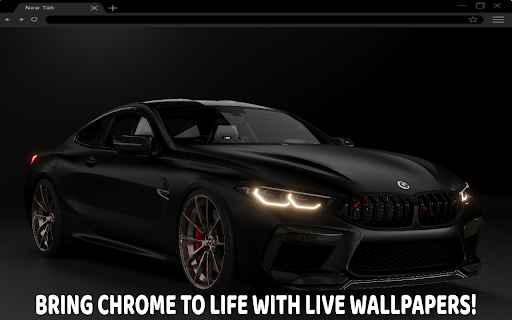 BMW M8 GRAN COUPE Live Wallpaper  from Chrome web store to be run with OffiDocs Chromium online