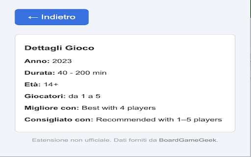 BoardGameGeek Game Stats  from Chrome web store to be run with OffiDocs Chromium online