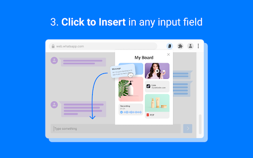 Boards: One click Content Sharing on Web  from Chrome web store to be run with OffiDocs Chromium online