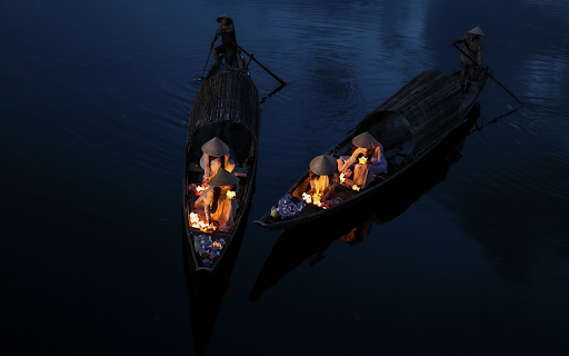 Boats and lanterns  from Chrome web store to be run with OffiDocs Chromium online