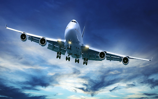 Boeing 747 Airliner Browser Theme  from Chrome web store to be run with OffiDocs Chromium online
