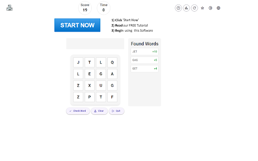 Boggle  from Chrome web store to be run with OffiDocs Chromium online