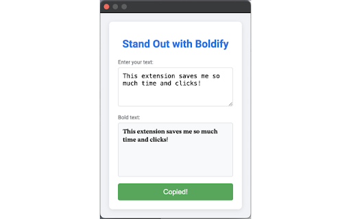 Boldify: Stand Out on LinkedIn  Twitter  from Chrome web store to be run with OffiDocs Chromium online