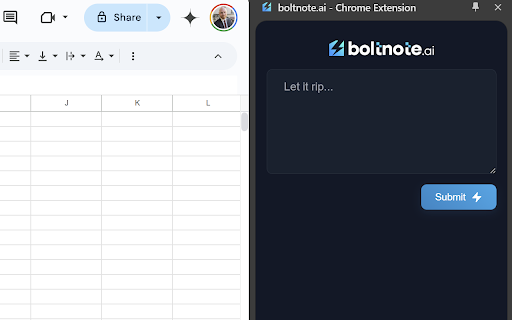 boltnote.ai Chrome Extension  from Chrome web store to be run with OffiDocs Chromium online