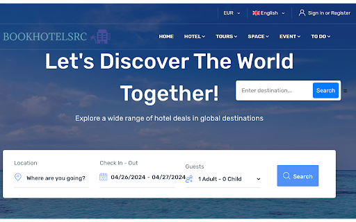Book Hotels SRC  from Chrome web store to be run with OffiDocs Chromium online