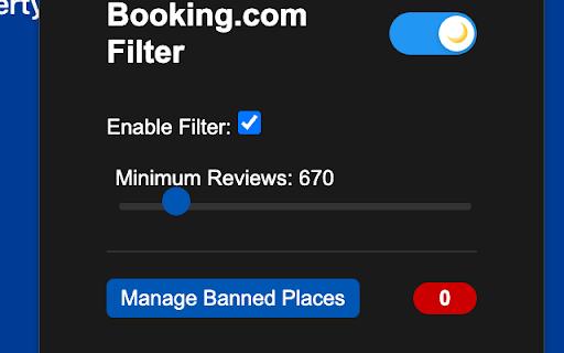 Booking.com Filter  from Chrome web store to be run with OffiDocs Chromium online