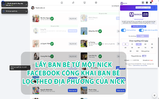 BOOKINGVN Auto Lấy Bạn Người Khác trên facebook  from Chrome web store to be run with OffiDocs Chromium online