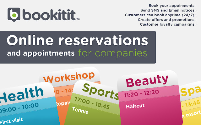 Bookitit Online Scheduling  from Chrome web store to be run with OffiDocs Chromium online