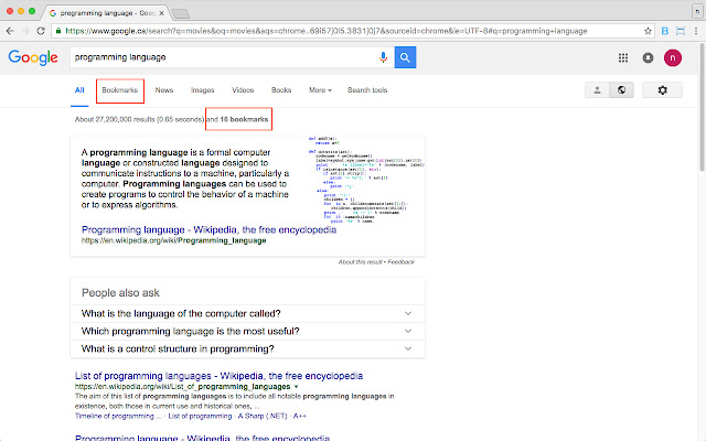 Bookmark2  from Chrome web store to be run with OffiDocs Chromium online