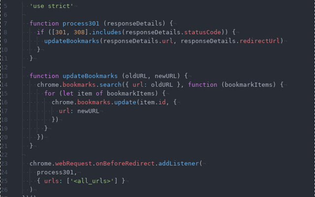 Bookmark 301 Updater  from Chrome web store to be run with OffiDocs Chromium online