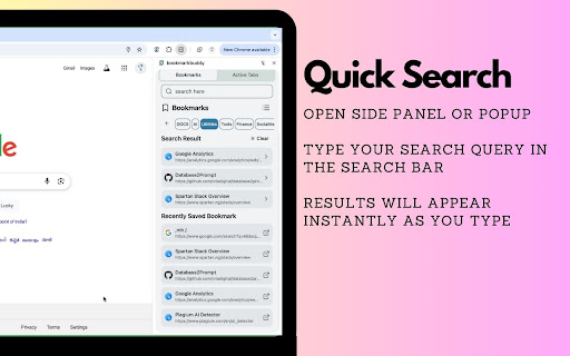 BookmarkBuddy | AI Powered Bookmark Organizer  from Chrome web store to be run with OffiDocs Chromium online