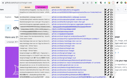 Bookmark Explorer  from Chrome web store to be run with OffiDocs Chromium online