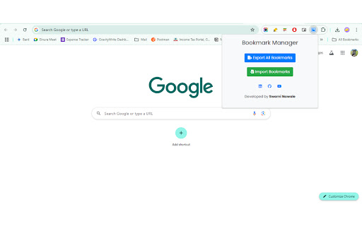 Bookmark Exporter  from Chrome web store to be run with OffiDocs Chromium online